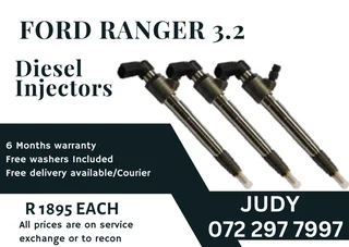 Ford Ranger 3.2 Diesel Injectors for sale on service exchange with a 6 month warranty