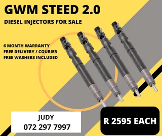 GWM Steed 2.0 Diesel Injectors for sale on service exchange or to recon
