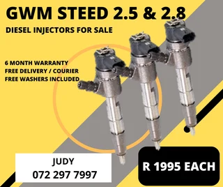 GWM Steed 2.5 & 2.8 Diesel Injectors for sale on service exchange or to recon