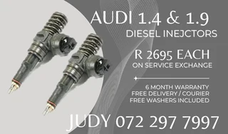 Audi 1.4 &amp; 1.9 Diesel Injectors for sale on serivce exchange or to recon