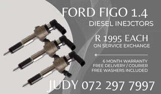 Ford Figo 1.4 Diesel Injectors for sale on service exchange or to recon