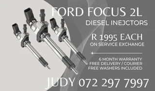 Ford Focus 2L Diesel Injectors for sale on service exchange or to recon