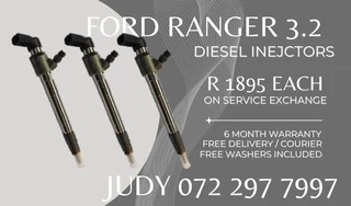 Ford Ranger 3.2 Diesel Injectors for sale on service exchange or to recon
