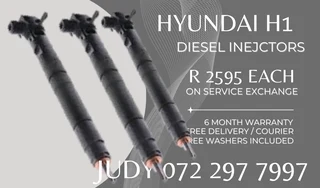 Hyundai H1 Diesel Injectors for sale on service exchange or to recon