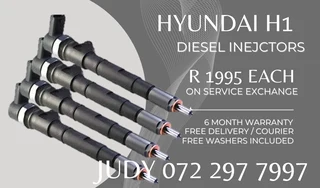 Hyindai H1 Diesel Injectors for sale on service exchange or to recon