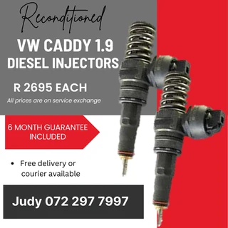 VW Caddy 1.9 Diesel Injectors for sale on service exchange or to recon