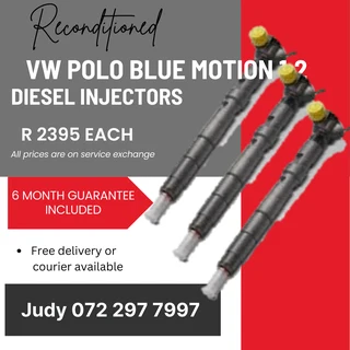 VW Polo Blue Motion 1.2 Diesel Injectors for sale on service exchange or to recon