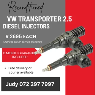 VW Transporter 2.5 Diesel Injectors for sale on service exchange or to recon