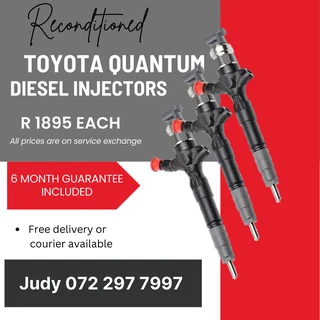 Toyota Quantum Diesel Injectors for sale on service exchange or to recon
