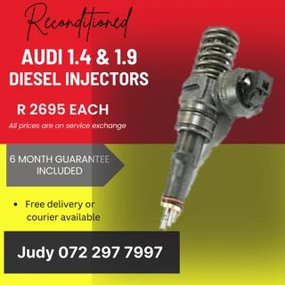 Audi 1.4 & 1.9 Diesel Injectors for sale on service exchange or to recon