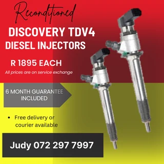 Discovery TDV4 Diesel Injectors for sale on service exchange or to recon