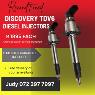Discovery TDV6 Diesel Injectors for sale on service exchange or to recon