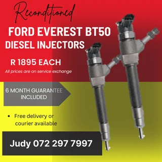 Ford Everest BT50 Diesel Injectors for sale on service exchange or to recon