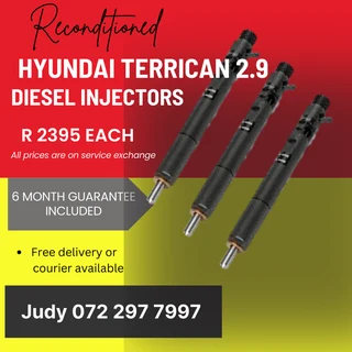 Hyundai Terrican 2.9 Diesel Injectors for sale on service exchange or to recon