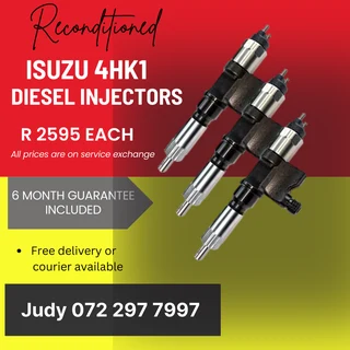 Isuzu 4HK1 Diesel Injectors for sale on service exchange or to recon