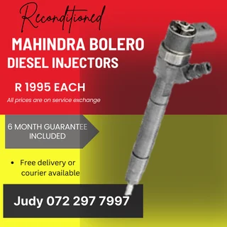 Mahindra Bolero Diesel Injectors for sale on service exchange or to recon