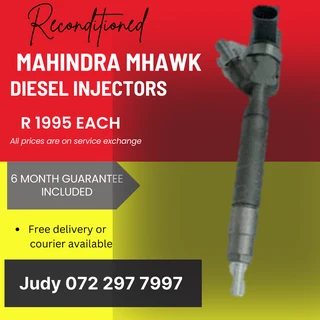Mahindra Mhawk Diesel Injectors for sale on service exchange or to recon