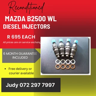 Mazda B2500 WL Diesel Injectors for sale on service exchange or to recon