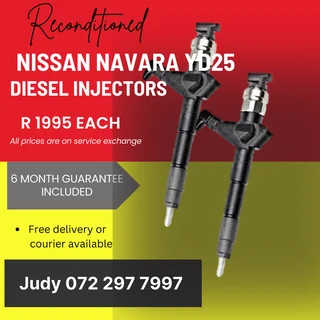 Nissan Navara YD25 Diesel Injectors for sale on service exchange or to recon