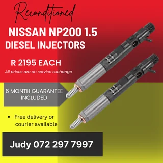 Nissan NP200 1.5 Diesel Injectors for sale on service exchange or to recon