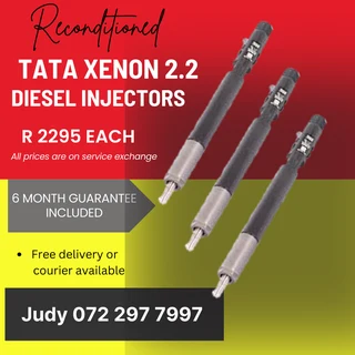 Tata Xenon 2.2 Diesel Injectors for sale on service exchange or to recon