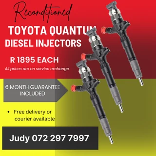 Toyota Quantum Diesel Injectors for sale on service exchange or to recon