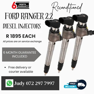 Ford Ranger 2.2 Diesel Injectors for sale on service exchange or to recon