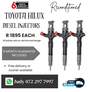 Toytoa Hilux Diesel Injectors for sale on service exchange or to recon