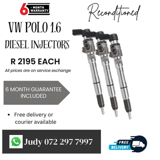 VW Polo 1.6 Diesel Injectors for on service exchange or to recon