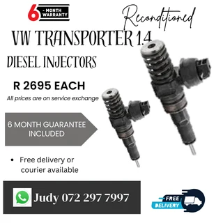 VW Transporter 1.4 Diesel Injectors for sale on service exchange or to recon