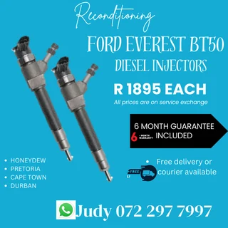 Ford Everest BT50 Diesel Injectors for sale on service exchange or to recon