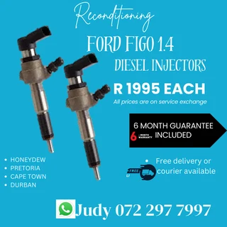 Ford Figo 1.4 Diesel Injectors for sale on service exchange or to recon