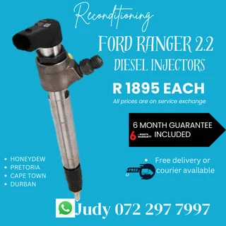 Ford Ranger 2.2 Diesel Injectors for sale on service exchange or to recon