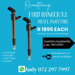 Ford Ranger 3.2 Diesel Injectors for sale on service exchange or to recon