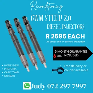 GWM Steed 2.0 Diesel Injectors for sale on service exchange or to recon