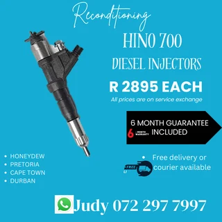 Hino 700 Diesel Injectors for sale on service exchange or to recon