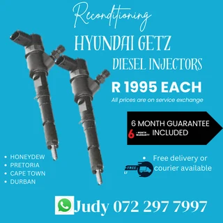 Hyundai Getz Diesel Injectors for sale on service exchange or to recon