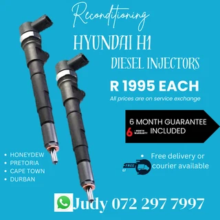 Hyundai H1 Diesel Injectors for sale on service exchange or to recon