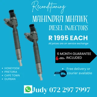 Mahindra Mhawk Diesel Injectors for sale on service exchange or to recon