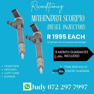 Mahindra Scorpio Diesel Injectors for sale on service exchange or to recon
