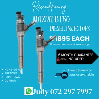 Mazda BT50 Diesel Injectors for sale on service exchange or to recon