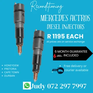 Mercedes Actros Diesel Injectors for sale on service exchange or to recon