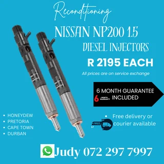 Nissan NP200 1.5 Diesel Injectors for sale on servic exchange or to recon