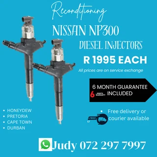 Nissan NP300 Diesel Injectors for sale on service exchange or to recon