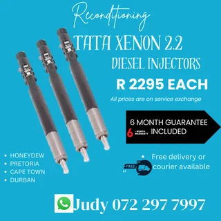 Tata xenon 2.2 Diesel Injectors for sale on service exchange or to recon