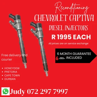 Chevrolet Captiva Diesel Injectors for sale on service exchange or to recon
