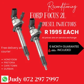 Ford Focus 2L Diesel Injectors for sale on service exchange or to recon