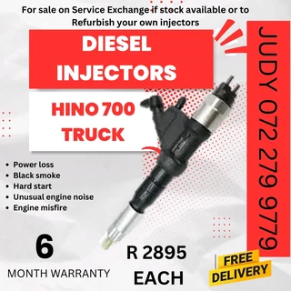 Hino 700 Truck Diesel Injector for sale on service exchange or to recon