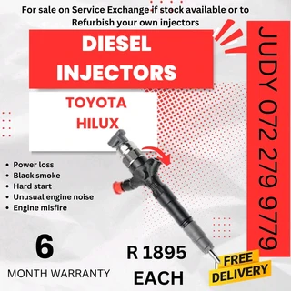 Toyota Hilux Diesel Injector for sale on service exchange or to recon