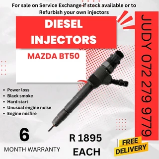 Mazda BT50 Diesel Injectors for sale on service exchange or to recon